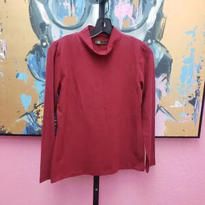 Dolcezza Mockneck Longsleeve Burgundy Top